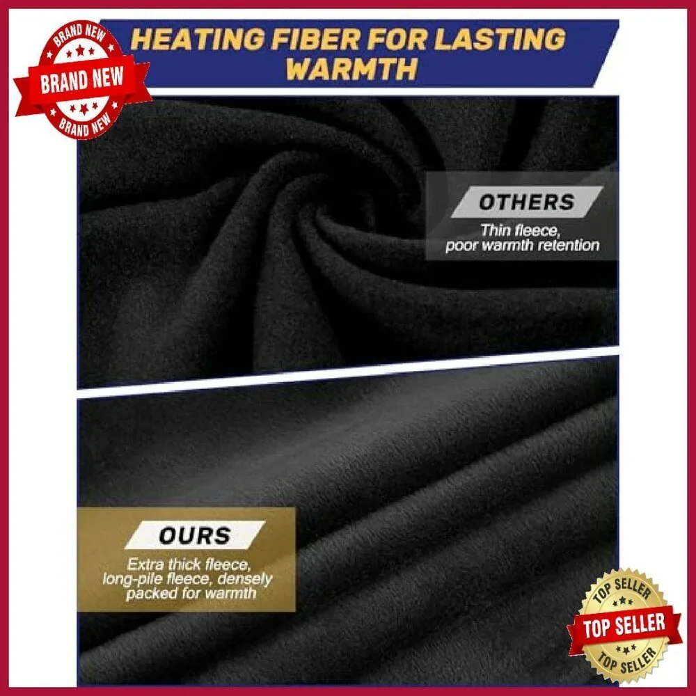 Men's 3-Piece Thermal Underwear Set Fleece Lined Winter Base Layer